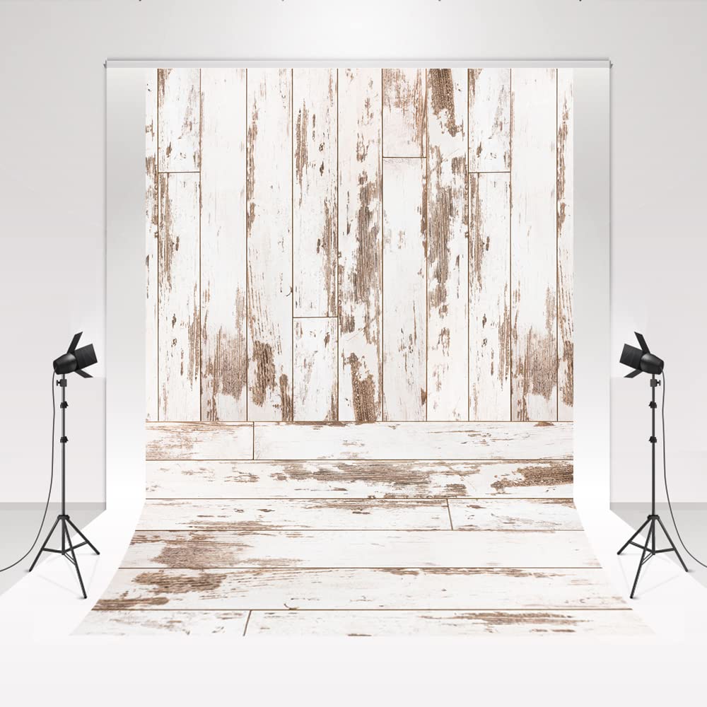 Kate Studio Photo Backdrop Wood 1.5x2.2m/5x7ft Vintage Wooden Photography Background for Newborn Baby Portrait Photo Studio Retro Mottled Wooden Photography Props