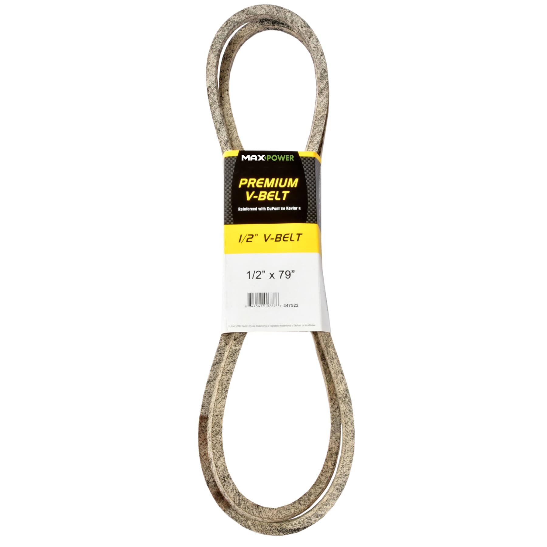 Maxpower 347522 Premium Belt Reinforced with Kevlar Fiber Cords, 1/2" x 79"