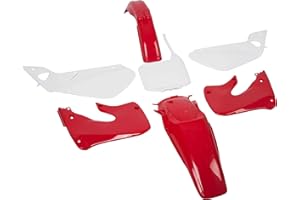 HECASA Restyle Plastic Kit Complete Set Compatible with 1997-1999 Honda CR250 CR250R Red+White