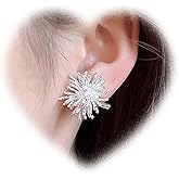 Andiyace Vintage Crystal Sun Earrings for Teen Sun Flower Drop Earrings Sparkly Cz Flower Earrings Earrings Jewelry for Women