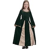 Colorful House Girls Renaissance Dress Medieval Dress Royalty Princess Child Dress Up Fancy Costume for Halloween