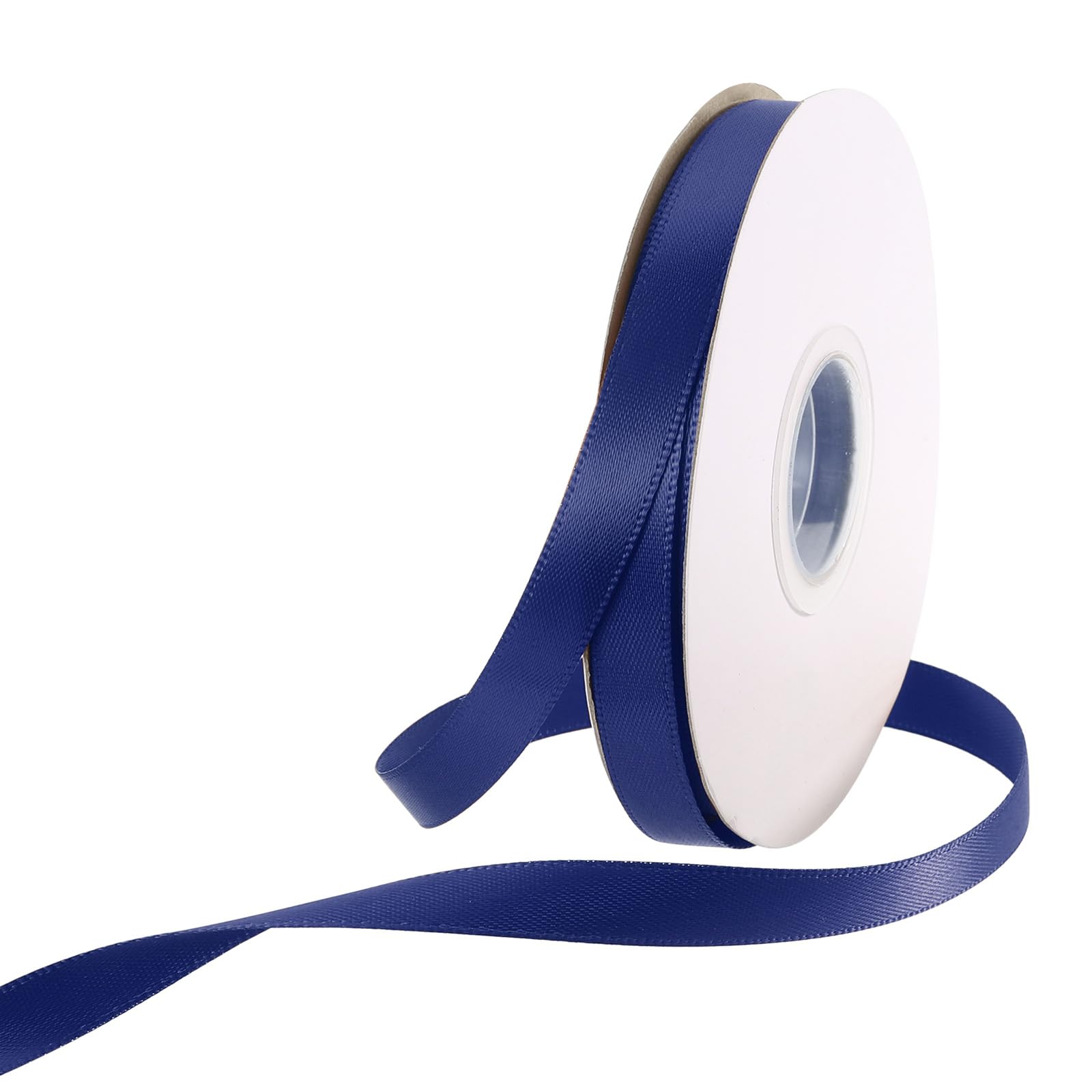 Rebower 10mm Satin Ribbon 23m Thick Double Face Grosgrain Silk Ribbon, [for Gift Wrapping, Hair Bows, Wedding, Cake, Flower] - 25 Yard/75ft/ Navy Blue — image 1