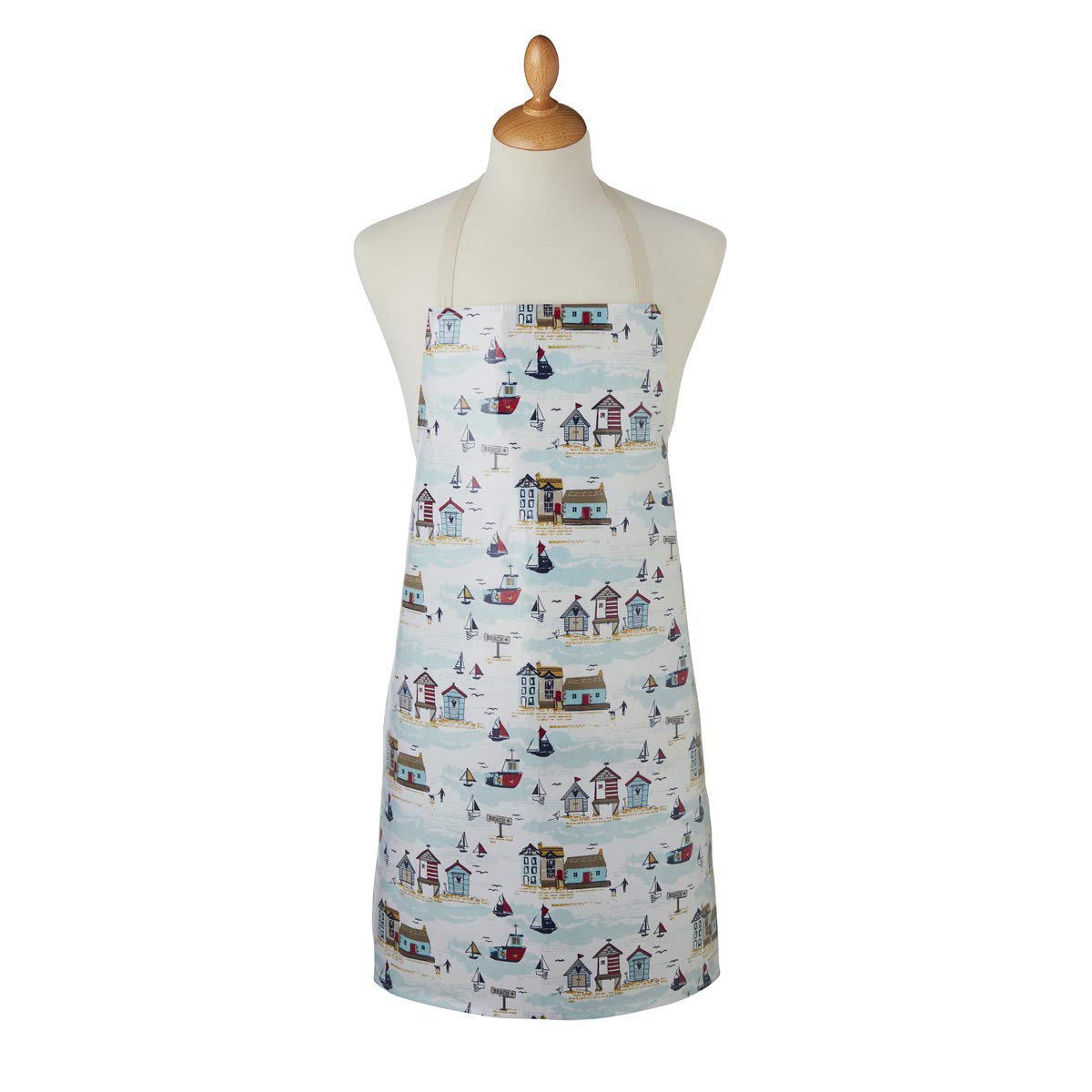 Cooksmart British Designed Waterproof PVC Apron | Wipe Down Aprons For Women & Men For Cleaning Or Kitchen | Waterproof Apron For Women & Men - Seaside