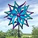 Bits and Pieces - Blue Delphinium Wind Spinner - Decorative Kinetic Wind Mill - Unique Outdoor Lawn and Garden Décor, Lawn Ornament