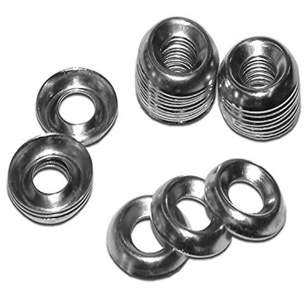 Merriway BH01971 (100 Pcs) NP Surface Cup Finishing Washer for No. 6 Screws, Nickel Plated - Pack of 100 Pieces