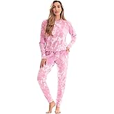 #followme Women’s Jogger Pajama Pants Set Ultra-Soft Velour PJs