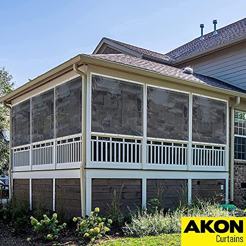 AKON Curtain Track Custom Size Clear Patio Curtains Made to Order