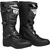 FLY Racing Men's Maverik LT Motocross Dirt Bike Boots, CE EN13634 | Articulated Ankle, Quick-Lock Buckles, Rubber Heat Shield, Lugged Outsole
