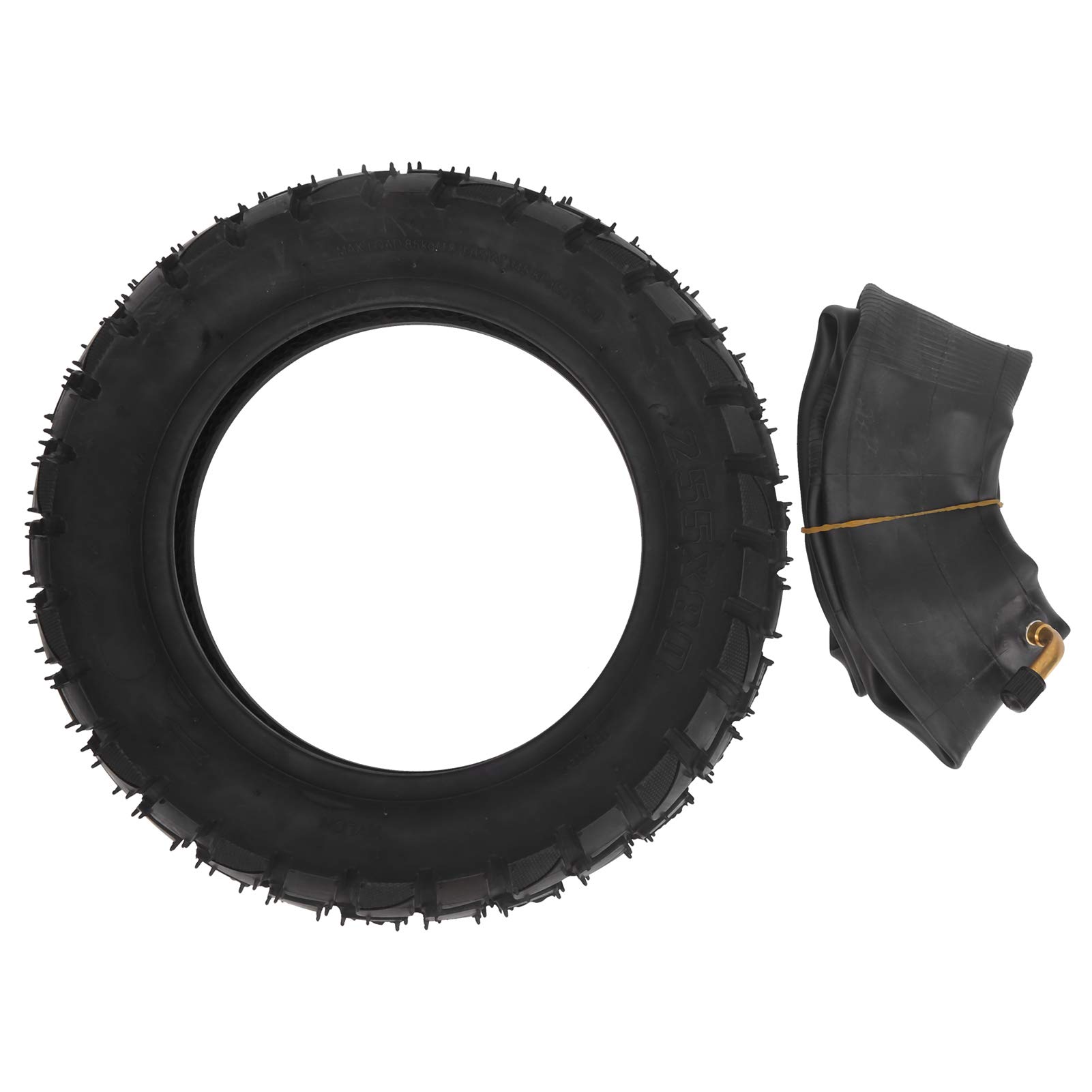 Pwshymi Black Atmospheric Tires Pneumatic Tire Full Wheel Scooter Rubber Tire Electric Scooter Inflation Tyre with Inner Tube for Car Scooter 10in 255x80 Wheels