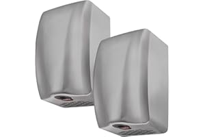 stardrix 2 Pack UL Approved Stainless Steel Bathroom Hand Dryer with HEPA Filter, Heavy Duty Automatic Electric High Speed Hand Dryer for Commercial Restroom, Brushed