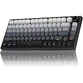 Gurjot Cream 75% Hot-Swappable Mechanical Keyboard, Tri-Mode BT5.1 2.4G USB-C Wireless Bluetooth Gaming Keyboard, RGB Backlit 8000mAh Battery, Gradient PBT Keycaps for Windows Mac