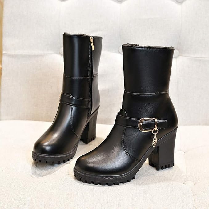 TianWlio Botas Que Calientes Mujeres - Botas algodón Mujer Otoño ...