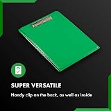 Paperdry Waterproof Clipboard A4 Green PVC with Cover and Clips view 5