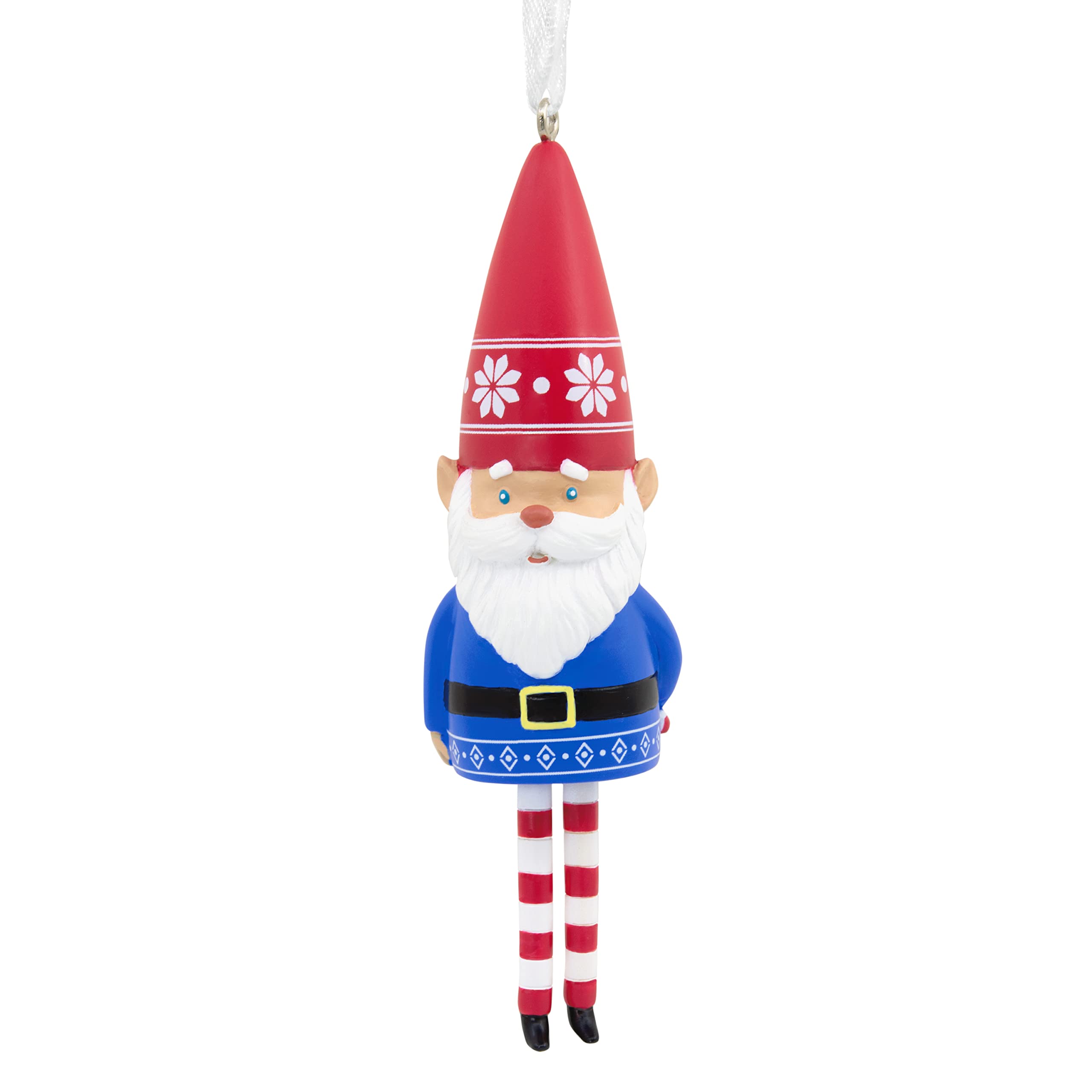 Hallmark Gnome With Dangling Legs Christmas Ornament, 25574078, Gnome Ornament, H 10.2cm by W 2.9cm by L 2.5cm