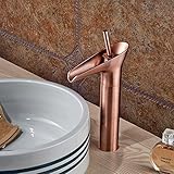 Rozin Antique Copper Tall Bathroom Vessel Sink Faucet Single Lever Countertop Mixer Tap