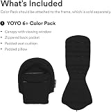 Stokke YOYO 6+ Colour Pack Black Seat Fabric UPF 50+ Canopy Peekaboo view 2