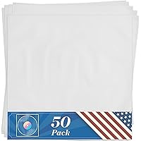 50 Anti Static Inner Record Sleeves for Vinyl LP Records - 12 inch/30 cm, Square, Translucent - Album Record Protective Plast