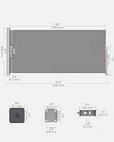 SONGMICS Side Shade 160 x 350 cm Extendable Privacy Screen Anthracite Grey view 2