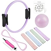 Quorvella Pilates Kit, Pilates Essentials Kit for Women, 15” Pilates Ring and Ball Set