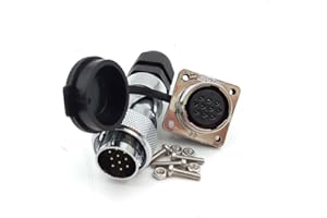 FORTTAR WF20 2 3 4 5 6 7 8 9 10 12 pin Waterproof Connector, IP67 Multi-Wire Power Cable Aviation Electrical AC DC Circuit Signal LED Heavy Industrial Equipment Bulkhead Solder Plug Socket (10pin)