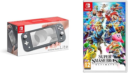 Nintendo Switch Lite Grey Super Smash Bros Ultimate Amazon Co Uk Pc Video Games