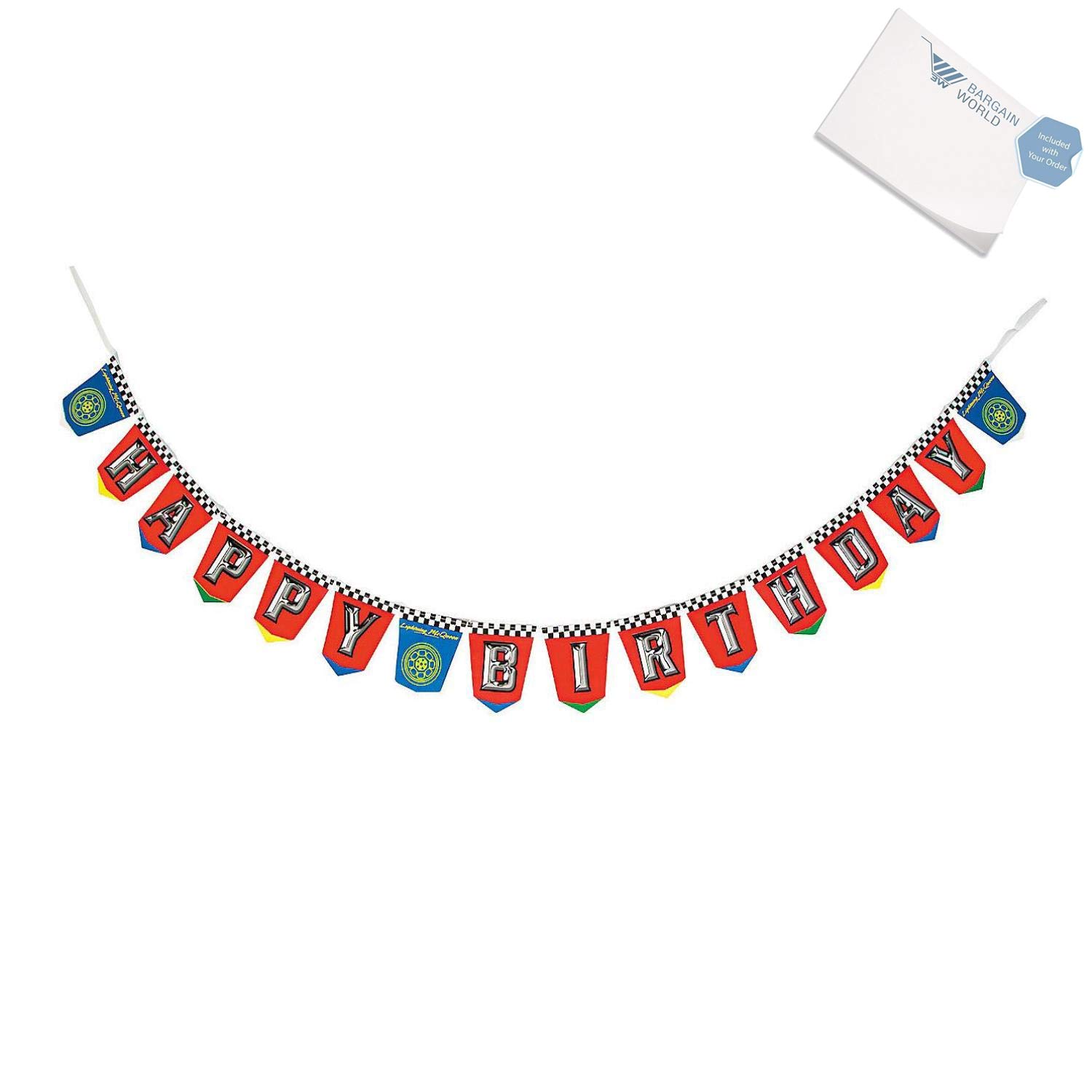 Amazon Com Plastic Cars Grand Prix Dream Birthday Banner With