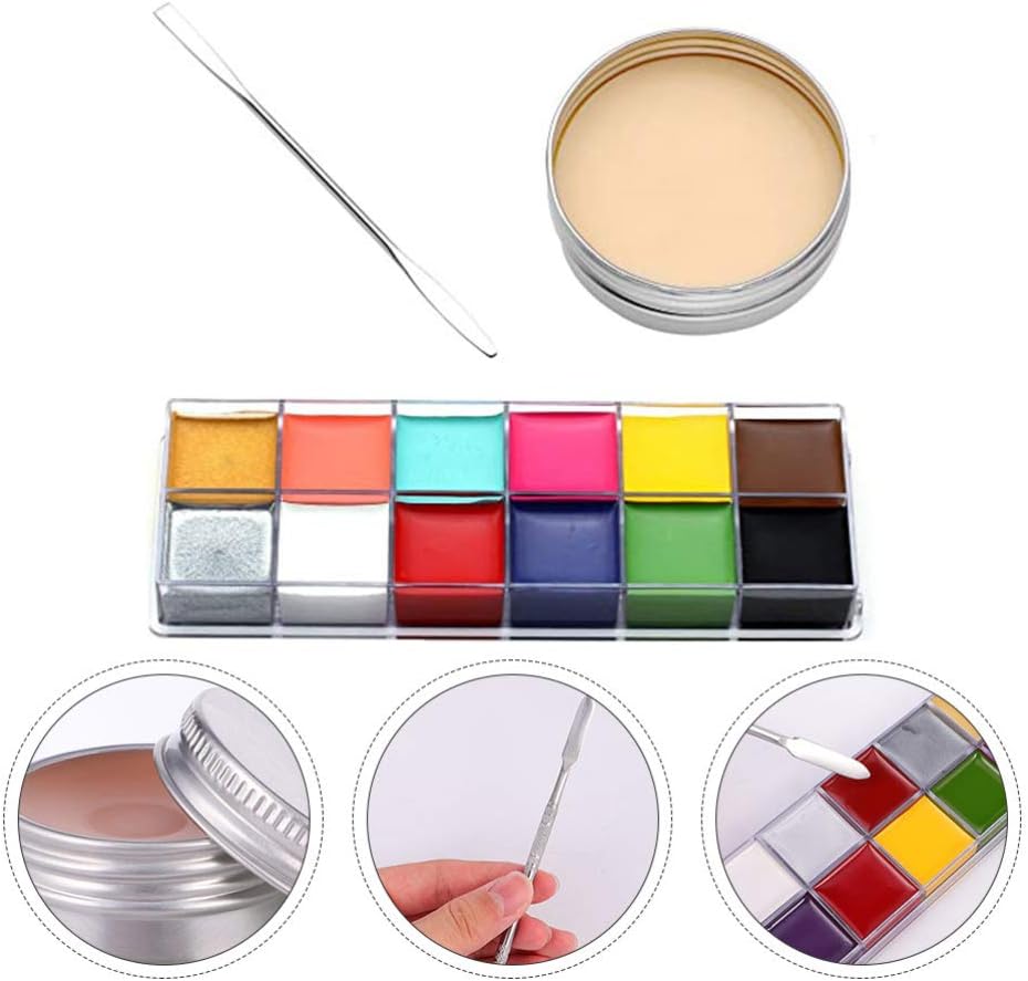 Lurrose 3pcs Halloween Makeup kit Face Body Paint Oil Fake Wound Skin Wax Scar Body Paint Special Effects Stage Makeup Wax for Halloween Party Decor - Image 3