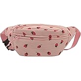 eYLun Women Crossbody Bag Fanny Pack Casual Fashion Waist Bag Chest Bag Adjustable Waist Pack for Travel Walking Running Hiking Cycling Pink A