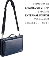 Broonel Blue Leather Laptop Messenger Case Asus Chromebook Flip C436 14" view 6