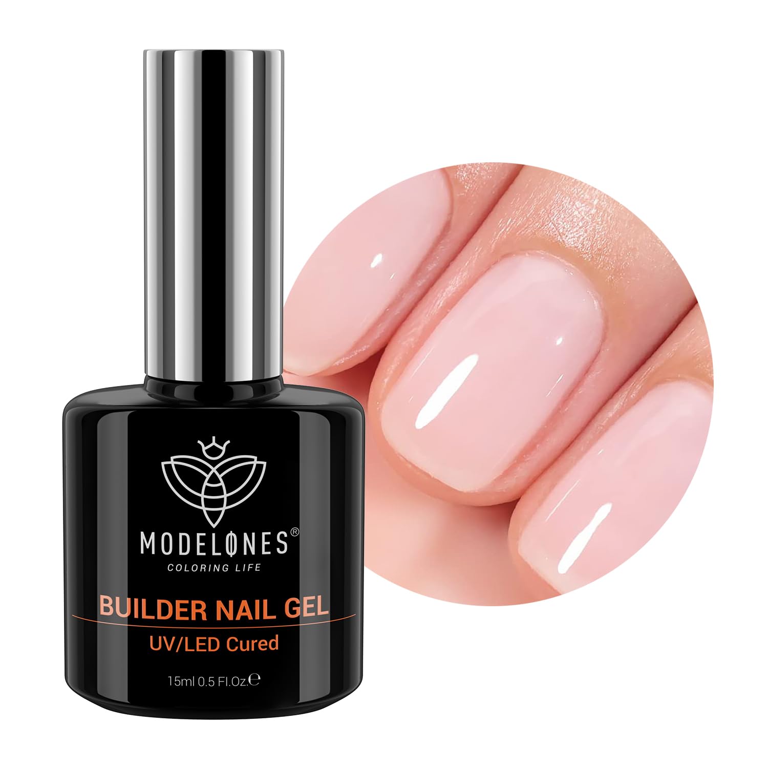 modelones Builder Nail Gel, 8-in-One Cover Nude