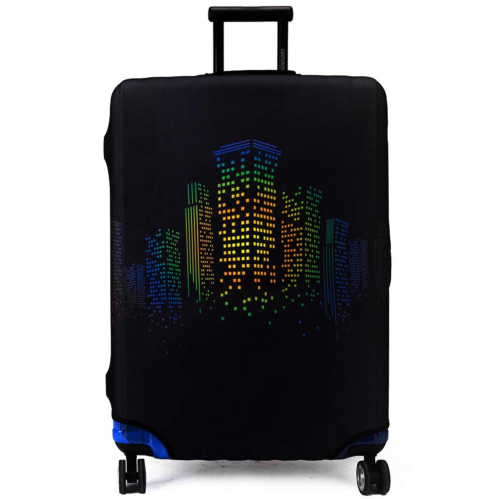 Maddy's Home Travel Luggage Cover Suitcase Protector Fits for 23-32 inch Luggage (Cityscape, XL (Fit 29"-32" Suitcase))