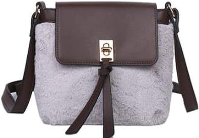 チューカー レトロ ショルダーバッグ 合わせやすい レザー調 レディース ショルダーバッグ レディース 斜めがけ グレー Tukeer 斜めかけバッグ Amazon