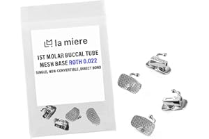 LA MIERE 4P/Bag 1st Molar Bondable Non-Conv Stainless Steel Roth 0.022 Laser Mark Assorted Quadrants(UR UL LL & LR)