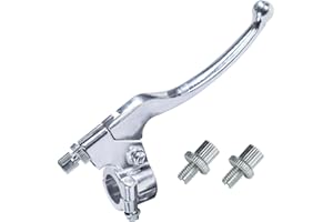 HOOUP 7/8" Dirt Bike Left Brake Clutch Handle Lever Perch for SSR110 KX65 YZ80 CRF50 XR50 DR125 KLX110 Coolster Apollo RFZ125 Tao Tao DB17 Chinese Pit Dirt Bike Coleman CT100U CT200U Mini Silver