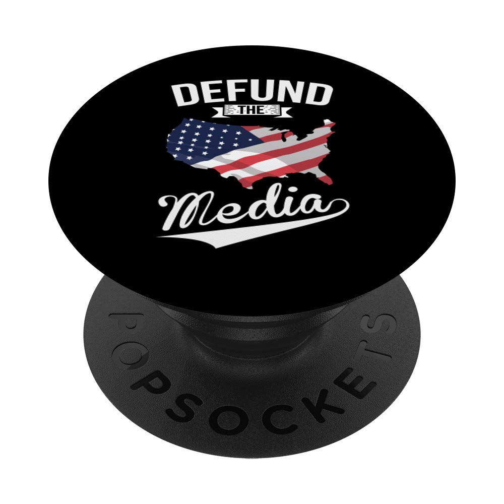 Defund The Media Political Protest Fake Media PopSockets Swappable PopGrip