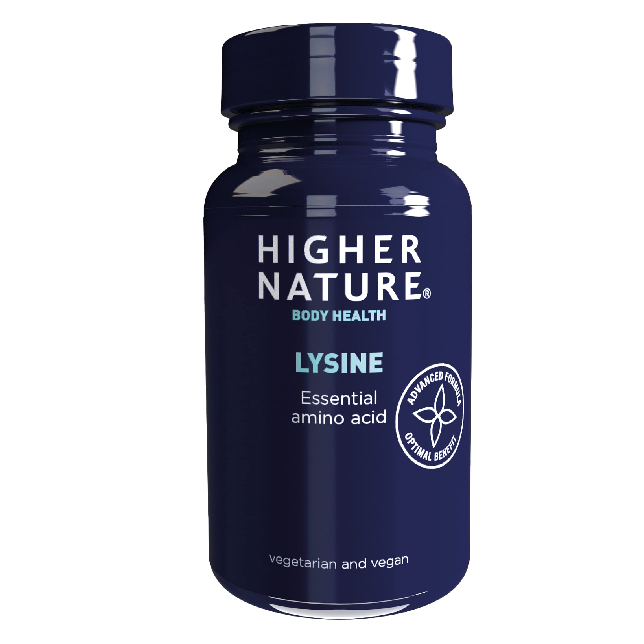 Higher Nature - Lysine - Essential Amino Acid- 500mg - Supports Collagen - Supports Cold Sore Treatment - Vegetarian & Vegan - 90 Tablets