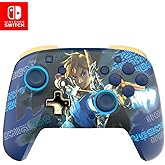PDP REMATCH Enhanced Wireless Nintendo Switch Pro Controller - Rechargeable Battery Powered, Link Hero (Glow in the Dark)