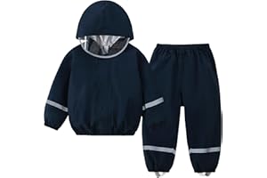 Kids Rainsuit Raincoat Set, Toddlers Waterproof Raincoat with Pants Child Rainset Rainwear