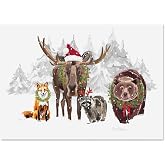 Current Christmas Greeting Cards | Forest Folk, 18 Count, 1 Design, 5" x 7" Folded, Envelopes Included, Holiday, Value Pack