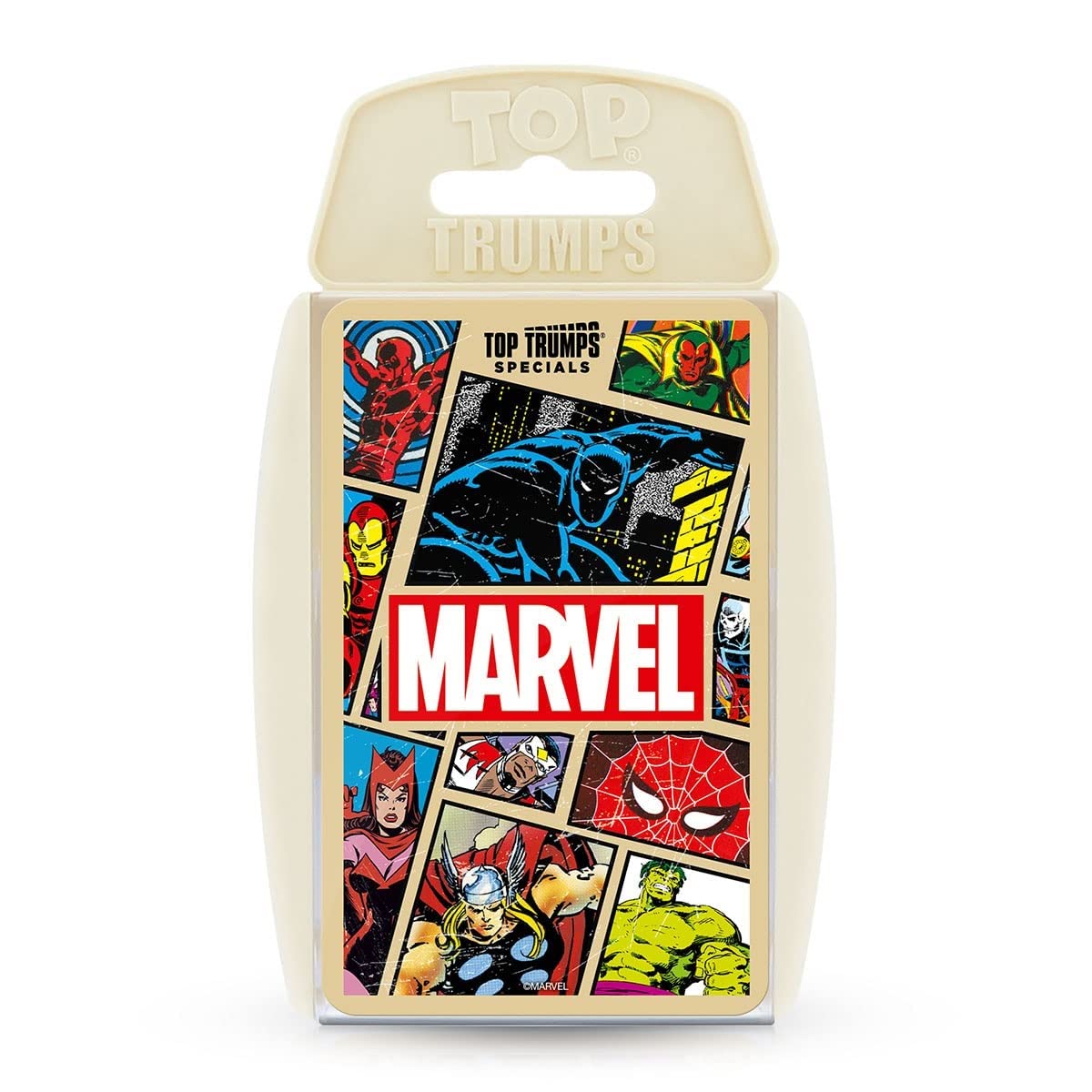 Top Trumps Marvel Comics Retro Specials Card Game, Play with Spider-Man, Iron Man, Captain America, The Hulk, Loki and Galactus, Educational gift for ages 6 plus