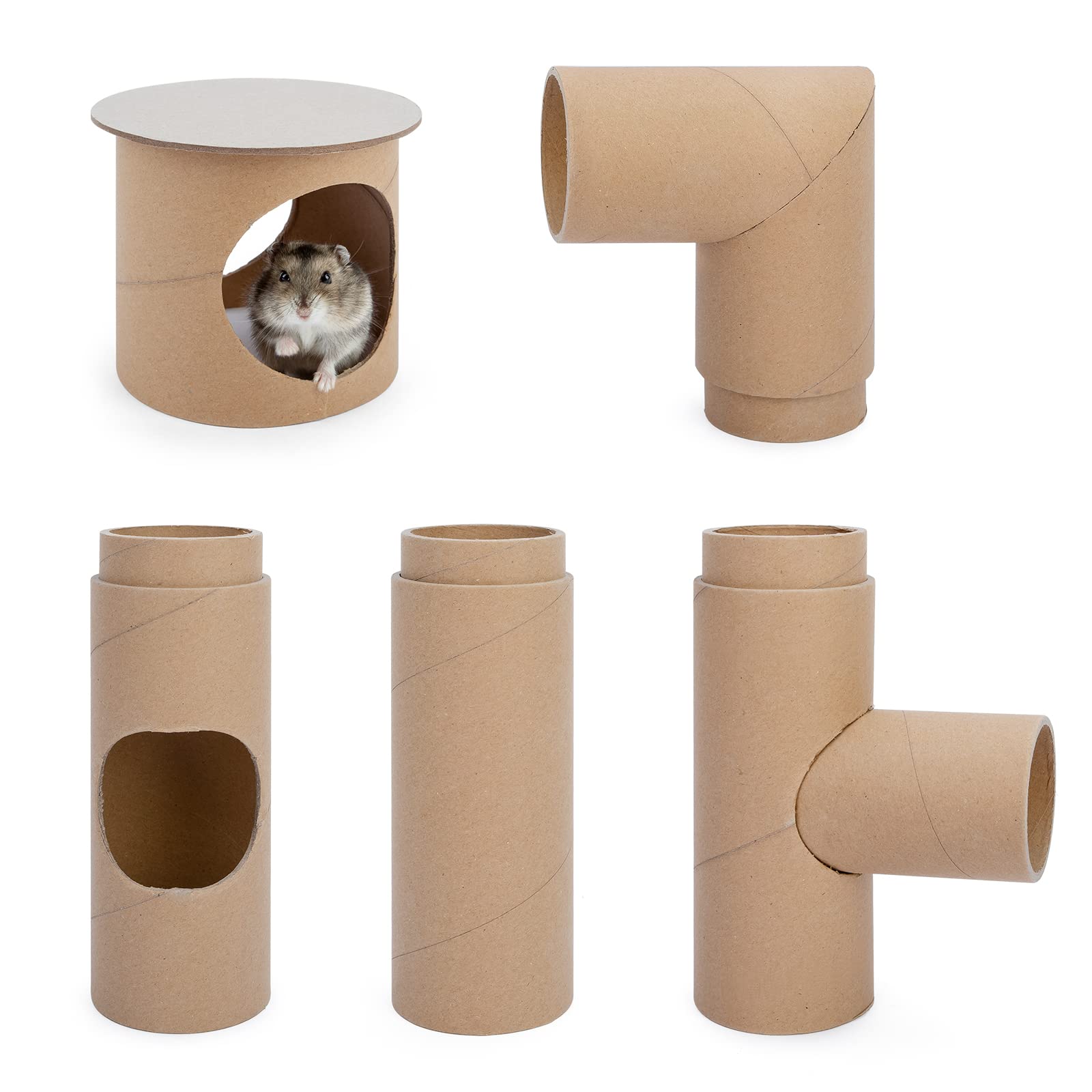 Photo 1 of Niteangel Creative & Composable Hamster Tunnel - DIY & Build Unique Tube Burrow as Hideout for Small Sized Animals Like Hamsters Mouse Gerbils Mice (Whole Tunnel Set - Raw)
