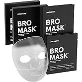 JAXON LANE BRO MASK Premium Korean Face Mask for Men (4 x 1 Pack) - Anti Aging Sheet Masks w/Hydrogel, Vitamin C, Hydrolyzed Collagen, & Hyaluronic Acid - Perfect Skin Care for Men