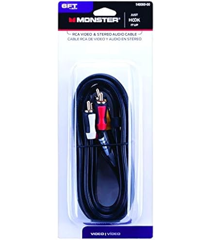 Amazon.com: Monster Cable Audio-Video Cable Economy, Rca 6 ' Carded