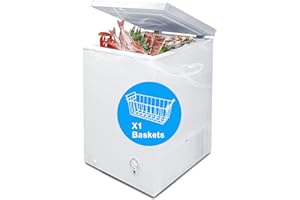 SMETA Deep Freezer, Small Chest Freezer 4.0 Cubic Feet Garage Outdoor Freezers, Freezer Chest Mini Thermostat Control, Compact Freezer for Apartment, Office, Kitchen, White