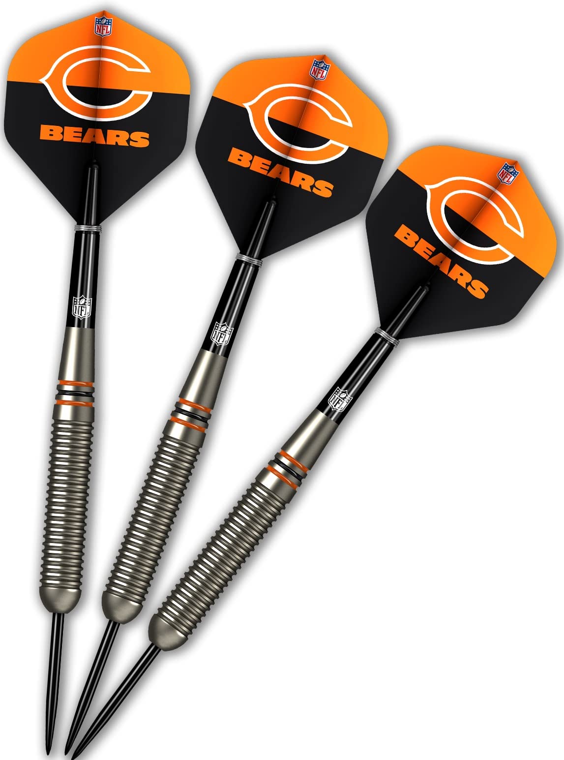 Officially Licensed NFL Chicago Bears Professional American Football Brass Steel Tip Darts (D1311)