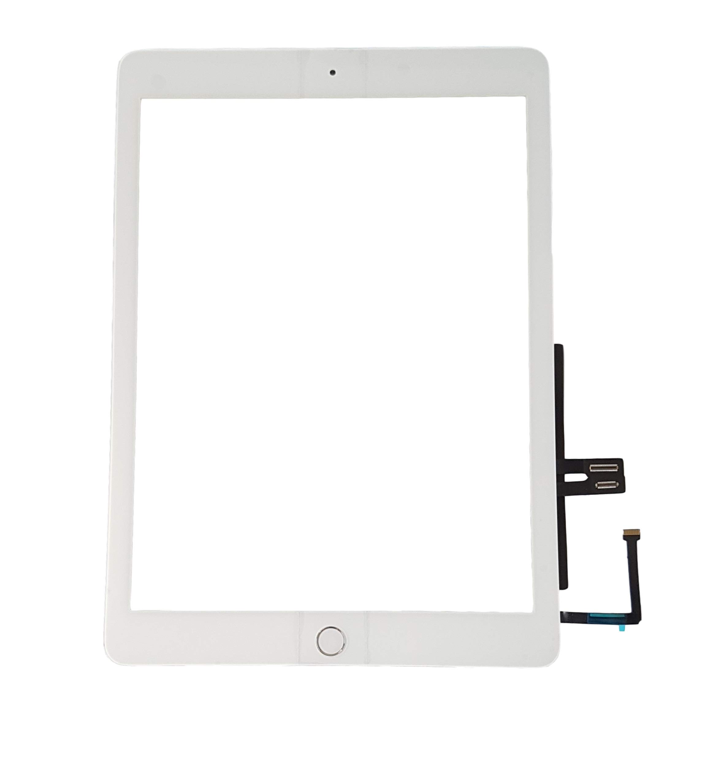 Smartex® Touch Screen Glass Digitizer White compatible with iPad 6 (2018) - Key home, sticker and removal toolkit included
