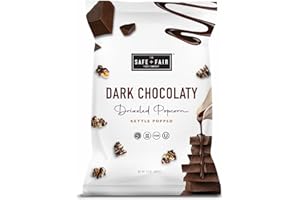 THE SAFE + FAIR FOOD COMPANY Safe + Fair Kettle Popped Gourmet Popcorn, Vegan Dark Chocolaty Drizzle, Free From Top 9 Allergens and Artificial Ingredients, 5.5 oz