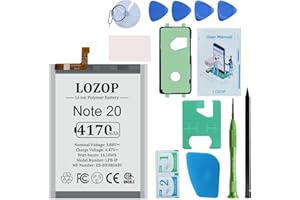 LOZOP Note 20 / Note 20 5G Battery Replacement Kit for Samsung Galaxy Note 20 SM-980F /Note 20 5G SM-N981U/U1/B/N/W and Other All N981 Models with Repair Tools Kit and User Manual