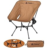 POMOLY Lightweight Camping Chair (Innovative Rotating Instant Setup), Portable Collapsible Camping Chair, Folding Outdoor Backpacking Ultralight Hiking Hunting, Compact 440lbs Capacity