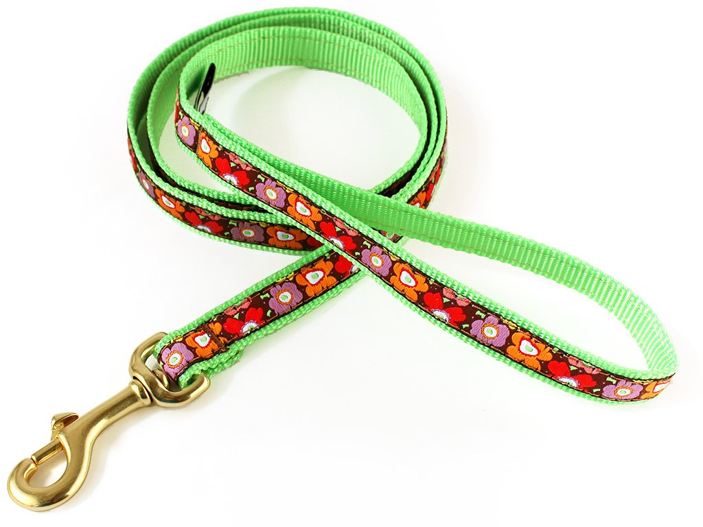 Up Country MOD-L-N Floral Dog Lead, Narrow 5/8 Inch